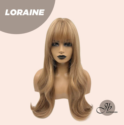JBEXTENSION 24 Inches Blonde Curly Wig With Bangs LORAINE Alexwigs