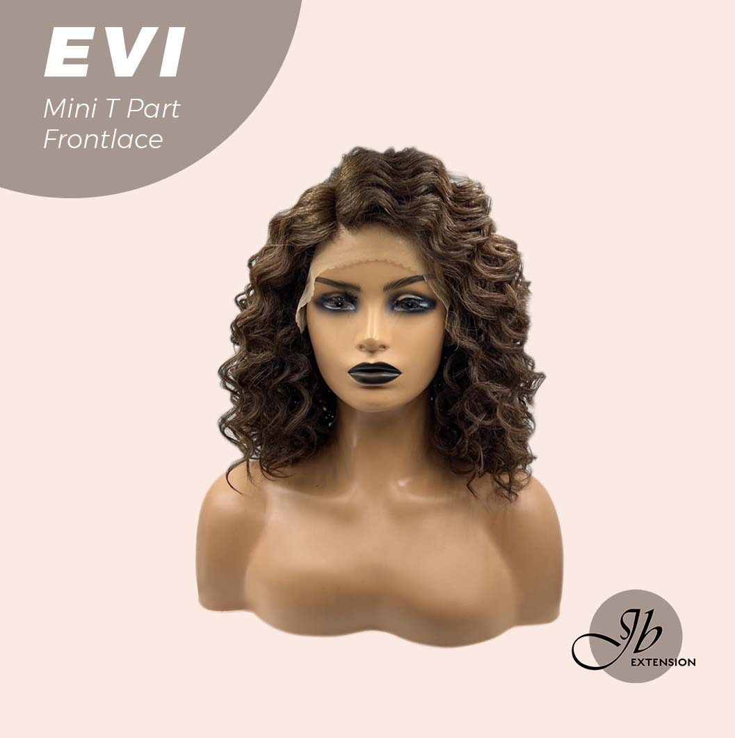 [PRE-ORDER] JBEXTENSION 15 Inches Deep Curly Brown Side Part Mini T Part Frontlace Glueless Wig EVI Alexwigs