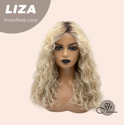 [PRE-ORDER] JBEXTENSION 19 Inches Deep Curly Blonde Pre-Cut Snowflake Lace Frontlace Glueless Wig LIZA SNOWFLAKE【PERMATEASE】【BENDY EAR TABS】 Alexwigs