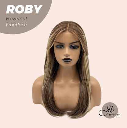 JBEXTENSION 22 Inches Hazelnut Blonde Highlight Women Pre-Cut Frontlace Glueless Wig ROBY HAZELNUT Alexwigs