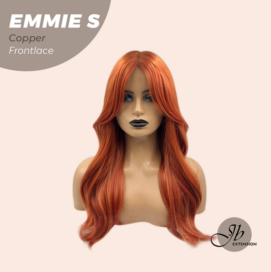 JBEXTENSION 22 Inches Curly Copper Pre-Cut Frontlace Glueless Wig EMMIE S COPPER Alexwigs