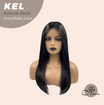 [PRE-ORDER] JBEXTENSION 22 Inches Natural Black Pre-Cut Snowflake Lace Frontlace Glueless Wig KEL NATURAL BLACK【PERMATEASE】【BENDY EAR TABS】 Alexwigs