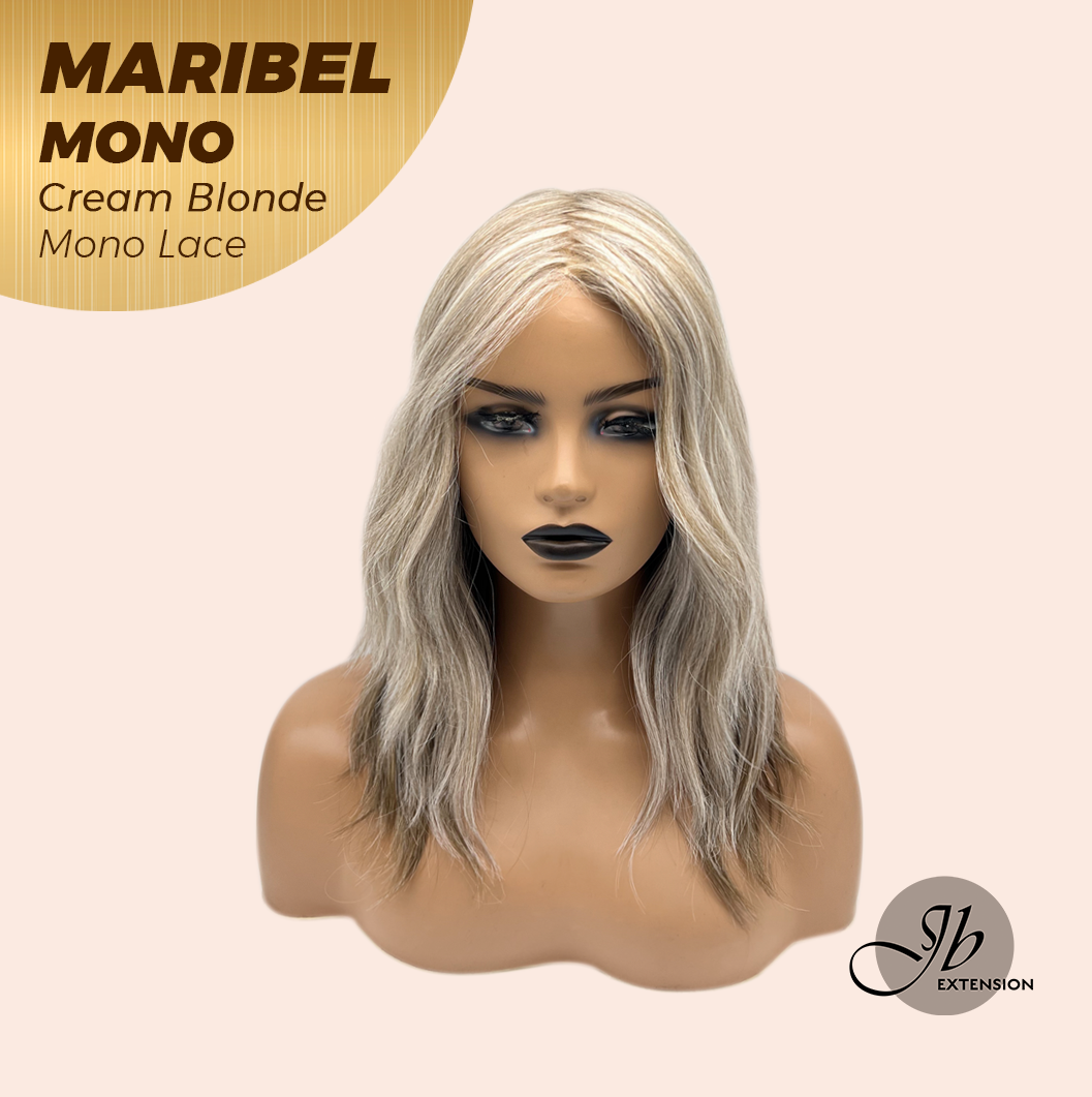 [PRE-ORDER] JBEXTENSION MARIBEL MONO CREAM BLONDE Monofilament Handmade Wig 6X5 Full Monofilament Hand Tied Top Wig 16 Inches Cream Blonde Wave Mono Lace Wig With Anti-slip Silicone Strips Glueless Wig MARIBEL MONO CREAM BLONDE【BENDY EAR TABS】 Alexwigs