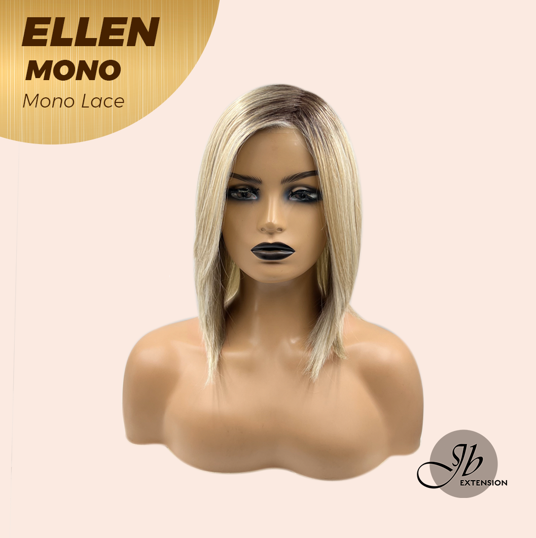 [PRE-ORDER] JBEXTENSION ELLEN MONO Full Monofilament Handmade Full Lace Full Hand Tied Wig 12 Inches Blonde Mono Lace Handmade Futura Fiber Wig Glueless Wig ELLEN MONO【BENDY EAR TABS】 Alexwigs