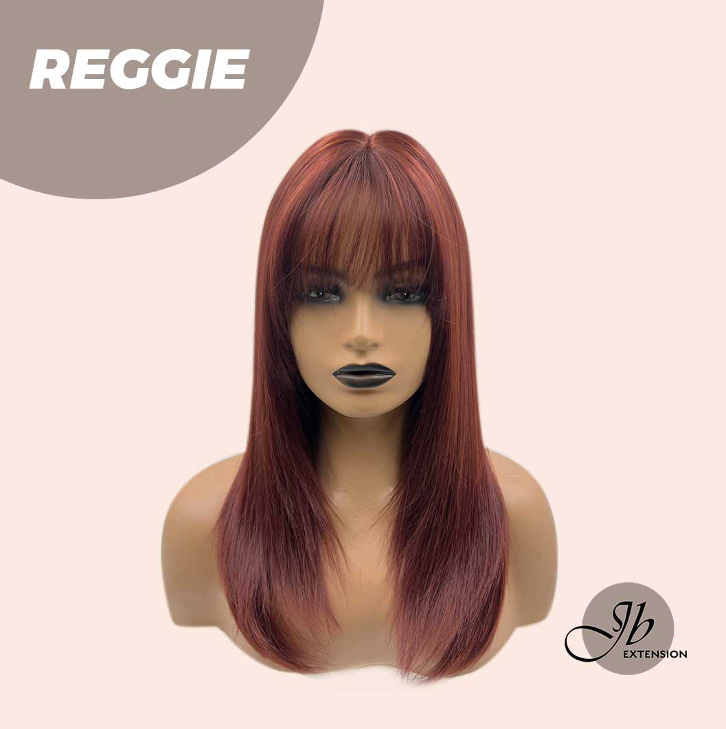 JBEXTENSION 20 Inches Red Fashion Women Wig With Bangs REGGIE Alexwigs