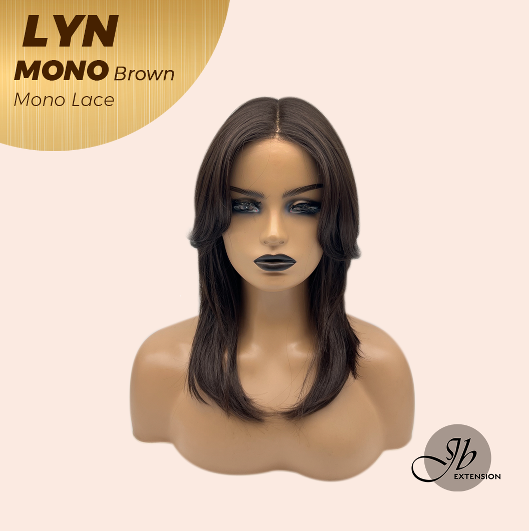 [PRE-ORDER] JBEXTENSION LYN MONO Partial Monofilament Wig 17 Inches Brown Partial Mono Lace Glueless Wig LYN MONO BROWN【BENDY EAR TABS】 Alexwigs
