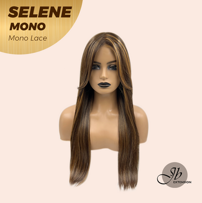[PRE-ORDER] JBEXTENSION SELENE MONO Monofilament Handmade Wig 6X5 Full Monofilament Hand Tied Top Wig 25 Inches Caramel Mono Lace Wig With Anti-slip Silicone Strips Glueless Wig SELENE MONO【BENDY EAR TABS】 Alexwigs