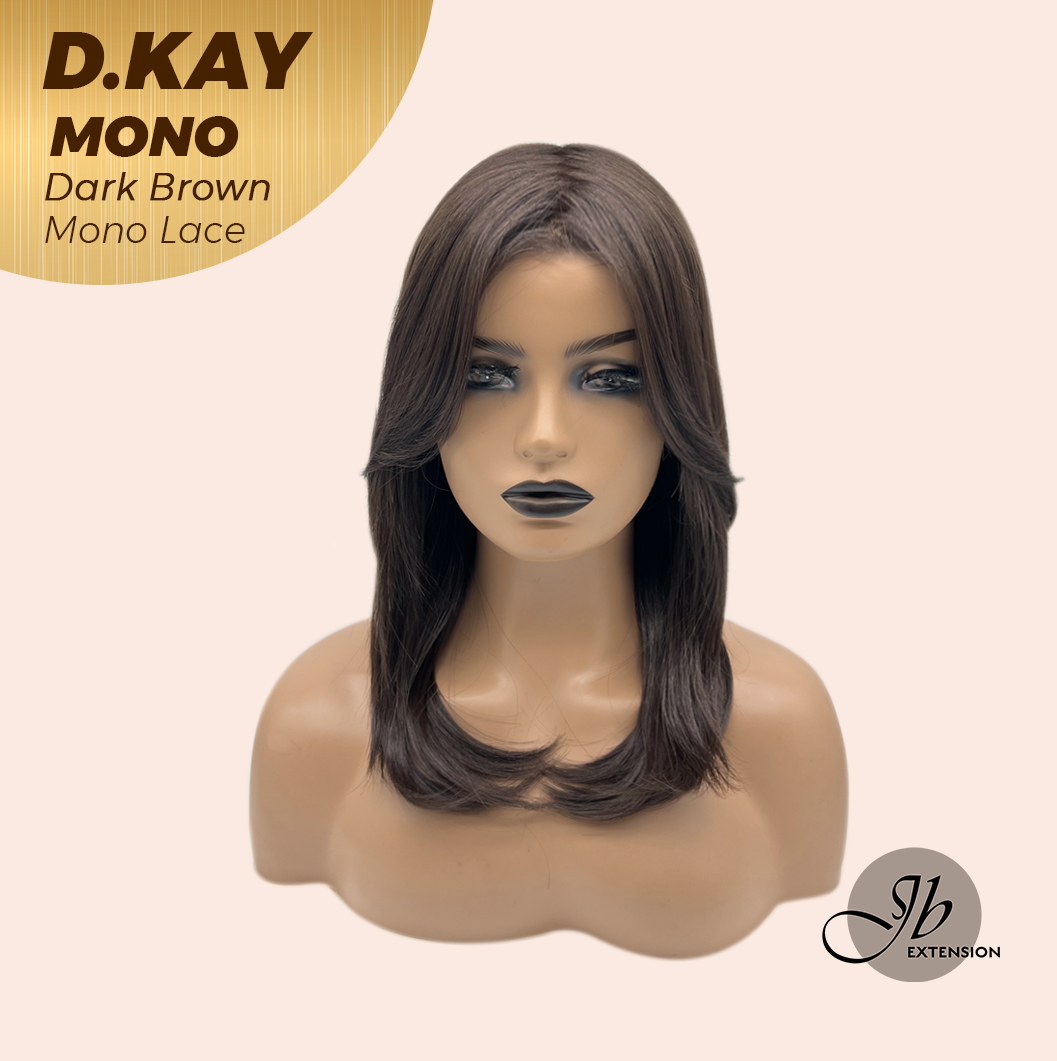 [PRE-ORDER] JBEXTENSION D.KAY MONO Partial Monofilament Wig 18 Inches Dark Brown Partial Mono Lace Glueless Women Fashion Wig D.KAY MONO DARK BROWN【BENDY EAR TABS】 Alexwigs