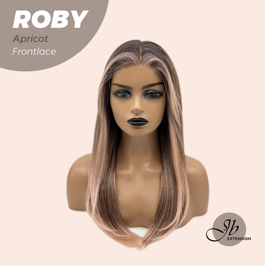 JBEXTENSION 22 Inches Apricot Women Pre-Cut Frontlace Glueless Wig ROBY APRICOT Alexwigs