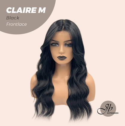 JBEXTENSION 22 Inches Body Wave Jet Black Pre-Cut Frontlace Glueless Wig CLAIRE M BLACK Alexwigs