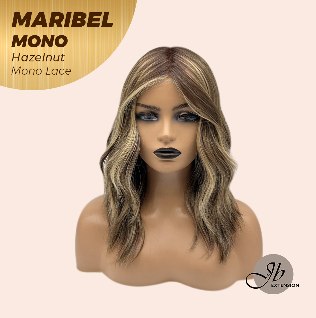 [PRE-ORDER] JBEXTENSION MARIBEL MONO HAZELNUT Monofilament Handmade Wig 6X5 Full Monofilament Hand Tied Top Wig 16 Inches Hazelnut Wave Mono Lace Wig With Anti-slip Silicone Strips Glueless Wig MARIBEL MONO HAZELNUT【BENDY EAR TABS】 Alexwigs