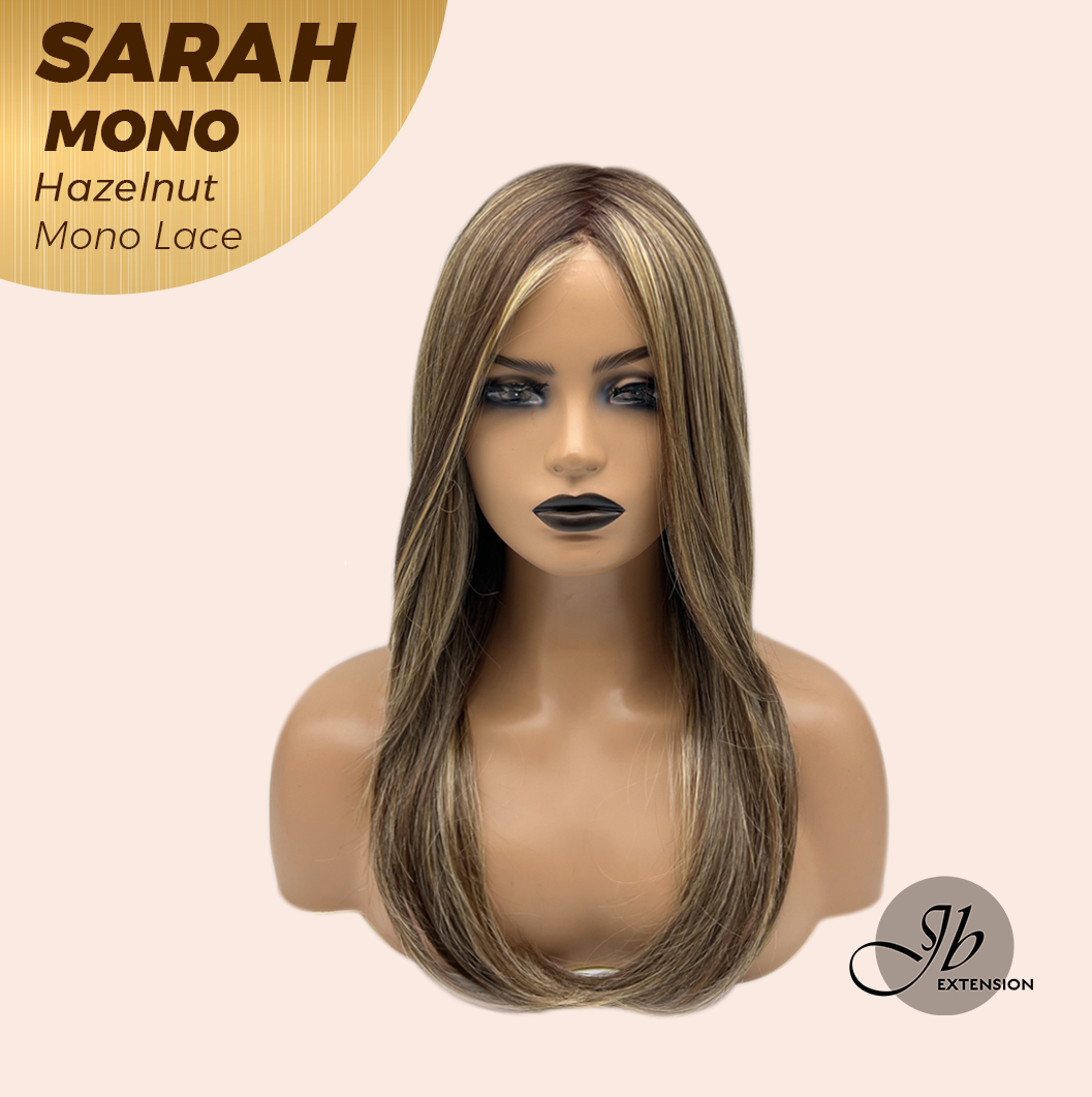 [PRE-ORDER] JBEXTENSION SARAH MONO Full Monofilament Wig 22 Inches Hazelnut Color Full Mono Lace Glueless With Anti-slip Silicone Strips Wig SARAH MONO HAZELNUT【BENDY EAR TABS】 Alexwigs