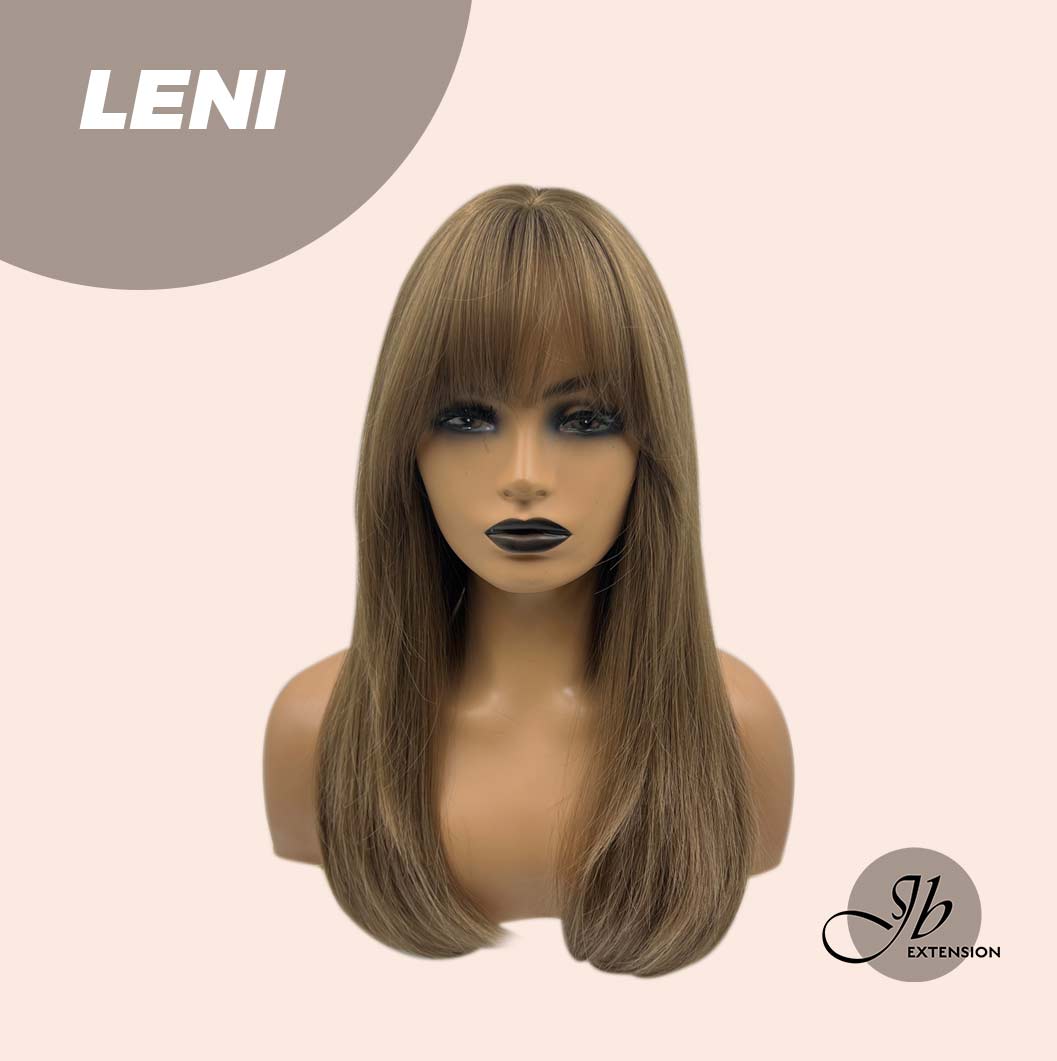 JBEXTENSION 22 Inches Brown Fashion Wig With Bangs LENI Alexwigs