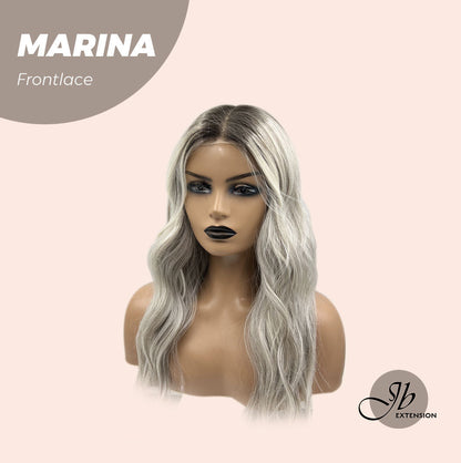 JBEXTENSION 20 Inches Silver Color Wave Pre-Cut Frontlace Glueless Wig MARINA Alexwigs