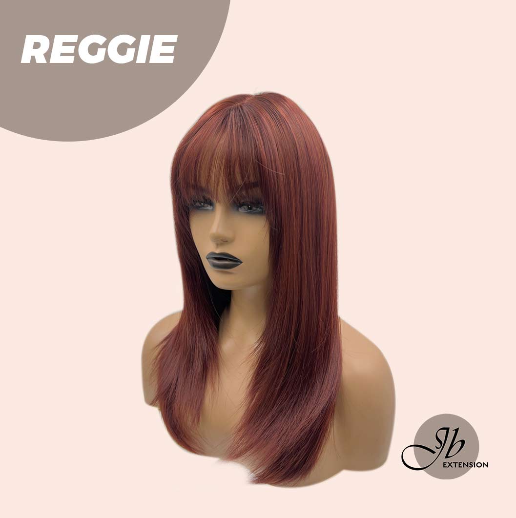 JBEXTENSION 20 Inches Red Fashion Women Wig With Bangs REGGIE Alexwigs