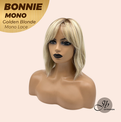 [PRE-ORDER] HOT OF SEASON - BONNIE MONO GOLDEN BLONDE Full Monofilament Handmade Full Lace Full Hand Tied Wig 12 Inches Golden Blonde With Dark Root Mono Lace Handmade Futura Fiber Glueless Wig BONNIE MONO GOLDEN BLONDE【BENDY EAR TABS】 Alexwigs