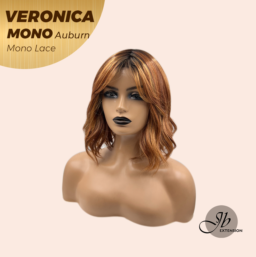 [PRE-ORDER] Nichole's Selection - VERONICA MONO Monofilament Handmade Wig 6X5 Full Monofilament Hand Tied Top Wig 12 Inches Auburn Wave Mono Lace Wig With Anti-slip Silicone Strips Glueless Wig VERONICA MONO AUBURN【BENDY EAR TABS】 Alexwigs