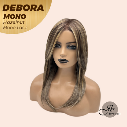[PRE-ORDER] JBEXTENSION DEBORA MONO Monofilament Handmade Wig 6X5 Full Monofilament Hand Tied Top Wig 20 Inches Hazelnut Mono Lace Wig With Anti-slip Silicone Strips Glueless Wig DEBORA MONO HAZELNUT【BENDY EAR TABS】 Alexwigs