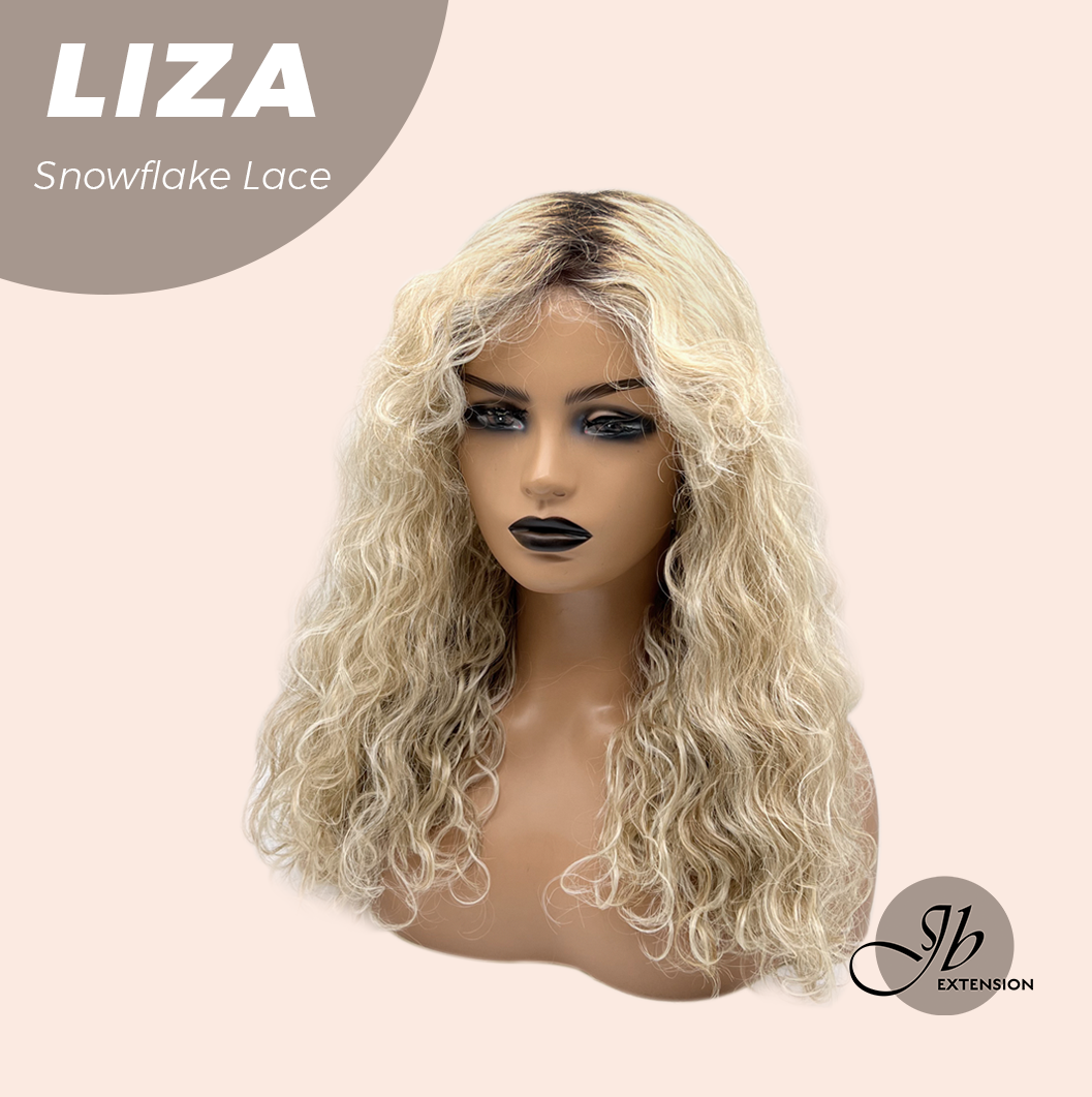 [PRE-ORDER] JBEXTENSION 19 Inches Deep Curly Blonde Pre-Cut Snowflake Lace Frontlace Glueless Wig LIZA SNOWFLAKE【PERMATEASE】【BENDY EAR TABS】 Alexwigs