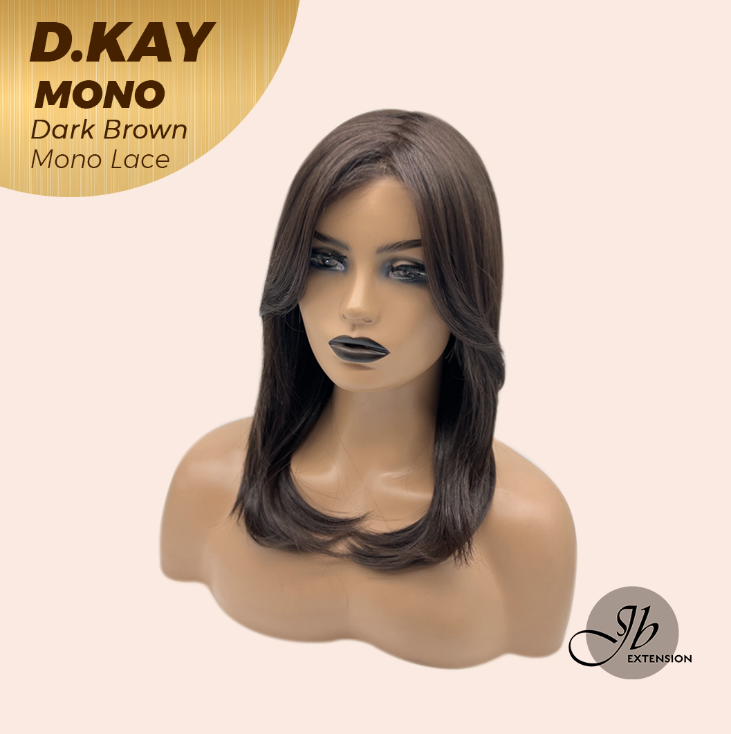 [PRE-ORDER] JBEXTENSION D.KAY MONO Partial Monofilament Wig 18 Inches Dark Brown Partial Mono Lace Glueless Women Fashion Wig D.KAY MONO DARK BROWN【BENDY EAR TABS】 Alexwigs