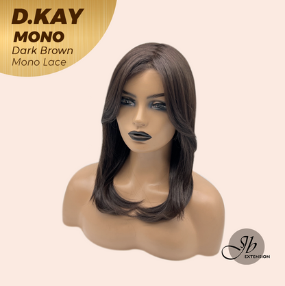 [PRE-ORDER] JBEXTENSION D.KAY MONO Partial Monofilament Wig 18 Inches Dark Brown Partial Mono Lace Glueless Women Fashion Wig D.KAY MONO DARK BROWN【BENDY EAR TABS】 Alexwigs