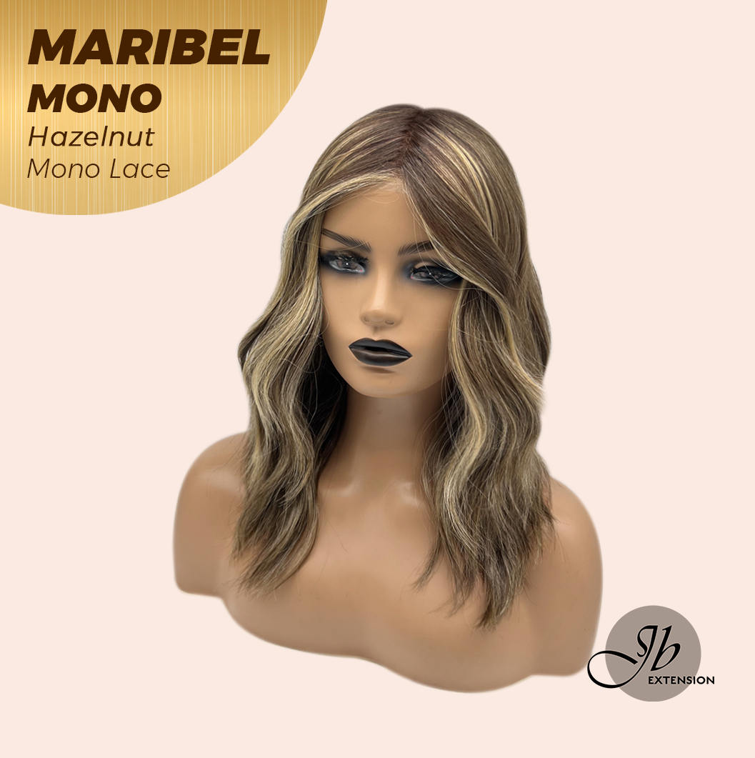 [PRE-ORDER] JBEXTENSION MARIBEL MONO HAZELNUT Monofilament Handmade Wig 6X5 Full Monofilament Hand Tied Top Wig 16 Inches Hazelnut Wave Mono Lace Wig With Anti-slip Silicone Strips Glueless Wig MARIBEL MONO HAZELNUT【BENDY EAR TABS】 Alexwigs