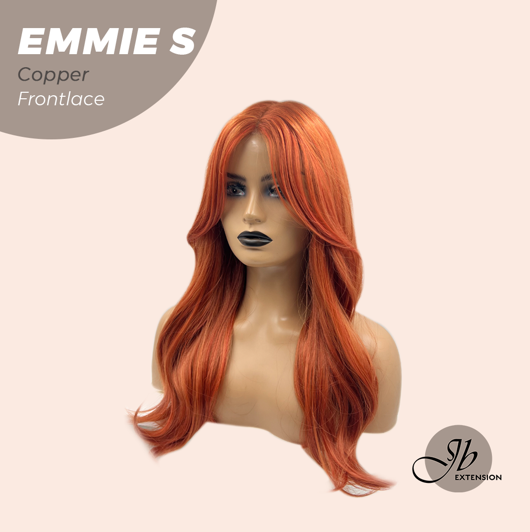 JBEXTENSION 22 Inches Curly Copper Pre-Cut Frontlace Glueless Wig EMMIE S COPPER Alexwigs
