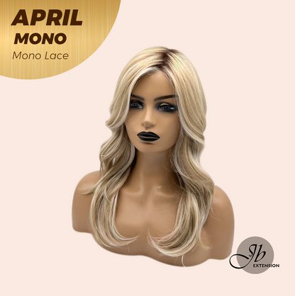 [PRE-ORDER] JBEXTENSION APRIL MONO Monofilament Handmade Wig 6X5 Full Monofilament Hand Tied Top Wig 18 Inches Mix Blonde Mono Lace Wig With Anti-slip Silicone Strips Glueless Wig APRIL MONO MIX BLONDE【BENDY EAR TABS】 Alexwigs