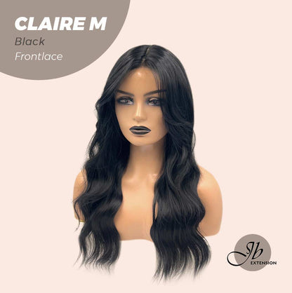 JBEXTENSION 22 Inches Body Wave Jet Black Pre-Cut Frontlace Glueless Wig CLAIRE M BLACK Alexwigs