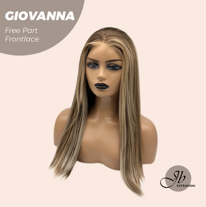 [PRE-ORDER] JBEXTENSION 22 Inches Mix Blonde Straight Fiber X, Tangle Less Pre-Cut Free Part Frontlae Glueless Wig GIOVANNA Alexwigs