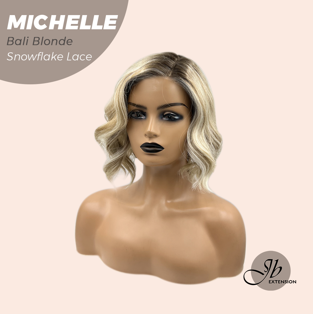 [PRE-ORDER] JBEXTENSION 10 Inches Bali Blonde Pre-Cut Side Part Snowflake Lace Frontlace Glueless Wig MICHELLE BALI BLONDE【BENDY EAR TABS】- S/M Alexwigs