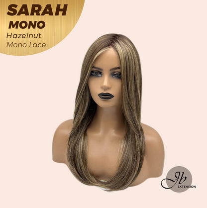 [PRE-ORDER] JBEXTENSION SARAH MONO Full Monofilament Wig 22 Inches Hazelnut Color Full Mono Lace Glueless With Anti-slip Silicone Strips Wig SARAH MONO HAZELNUT【BENDY EAR TABS】 Alexwigs