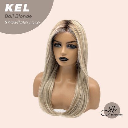 JBEXTENSION 22 Inches Bali Blonde Pre-Cut Snowflake Lace Frontlace Glueless Wig KEL BALI BLONDE【PERMATEASE】【BENDY EAR TABS】- S/M Alexwigs