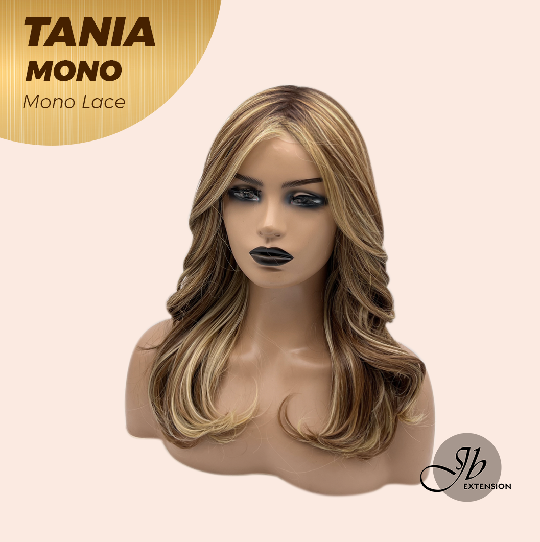 [PRE-ORDER] JBEXTENSION TANIA MONO Monofilament Handmade Wig 6X5 Full Monofilament Hand Tied Top Wig 18 Inches Butter Cream Mono Lace Wig With Anti-slip Silicone Strips Glueless Wig TANIA MONO【BENDY EAR TABS】 Alexwigs