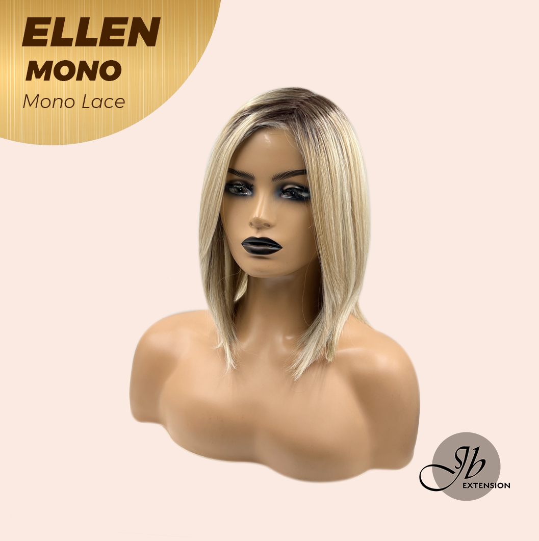 [PRE-ORDER] JBEXTENSION ELLEN MONO Full Monofilament Handmade Full Lace Full Hand Tied Wig 12 Inches Blonde Mono Lace Handmade Futura Fiber Wig Glueless Wig ELLEN MONO【BENDY EAR TABS】 Alexwigs