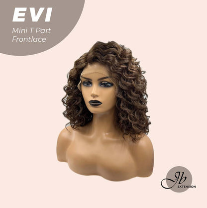 [PRE-ORDER] Nichole's Selection -15 Inches Deep Curly Brown Side Part Mini T Part Frontlace Glueless Wig EVI Alexwigs