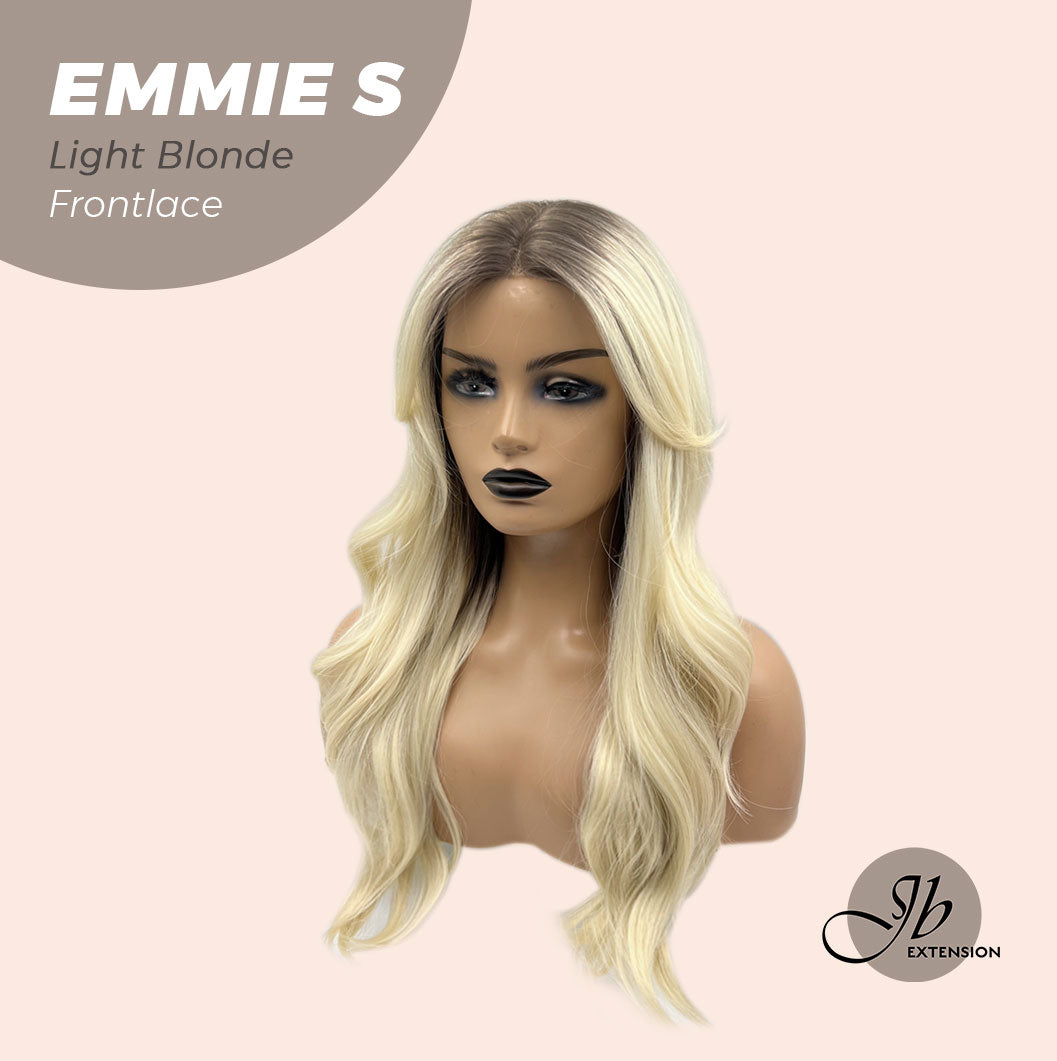 JBEXTENSION 22 Inches Curly Light Blonde Pre-Cut Frontlace Glueless Wig EMMIE S Alexwigs