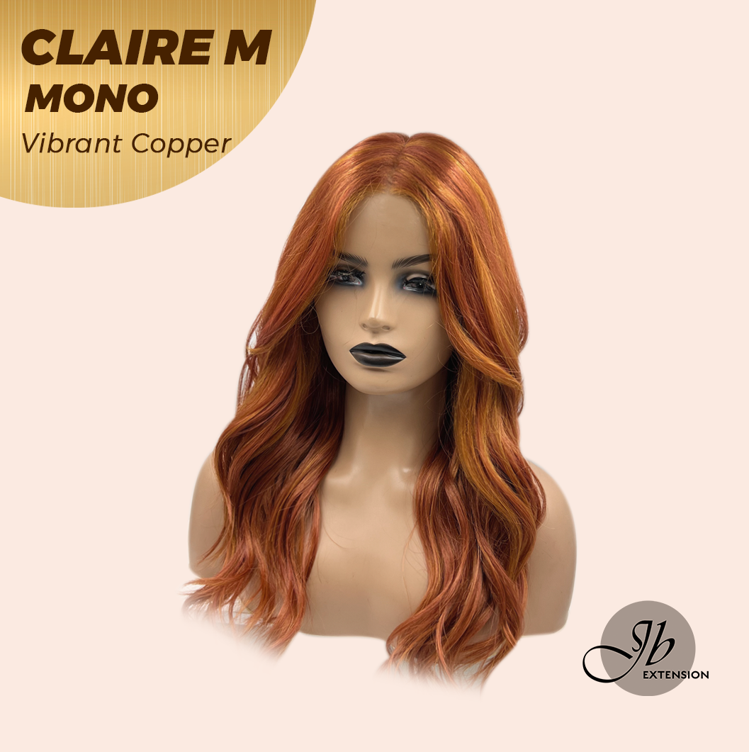 [PRE-ORDER] JBEXTENSION CLAIRE MONO VIBRANT COPPER Partial Monofilament Wig 22 Inches Vibrant Copper Partial Mono Lace Glueless Wig Claire Mono Vibrant Copper【BENDY EAR TABS】 Alexwigs