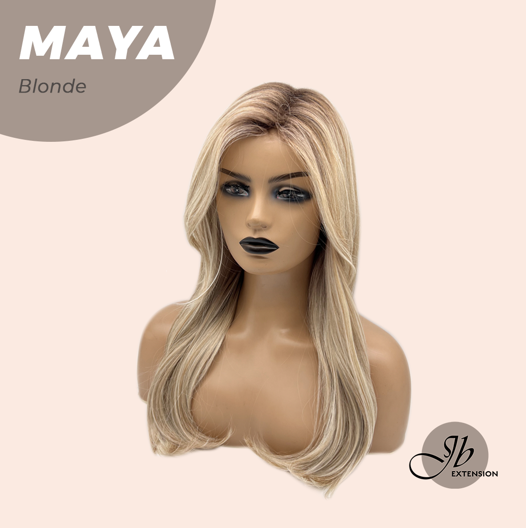 JBEXTENSION 22 Inches Blonde Women Fashion Full Machine Wig MAYA BLONDE【PLUS PERMATEASE】【BENDY EAR TABS】 Alexwigs