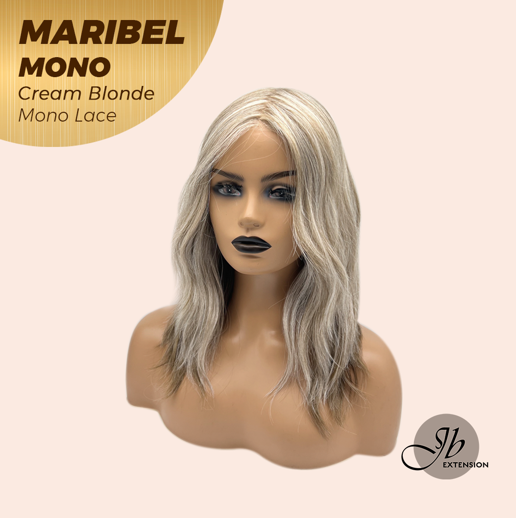 [PRE-ORDER] JBEXTENSION MARIBEL MONO CREAM BLONDE Monofilament Handmade Wig 6X5 Full Monofilament Hand Tied Top Wig 16 Inches Cream Blonde Wave Mono Lace Wig With Anti-slip Silicone Strips Glueless Wig MARIBEL MONO CREAM BLONDE【BENDY EAR TABS】 Alexwigs