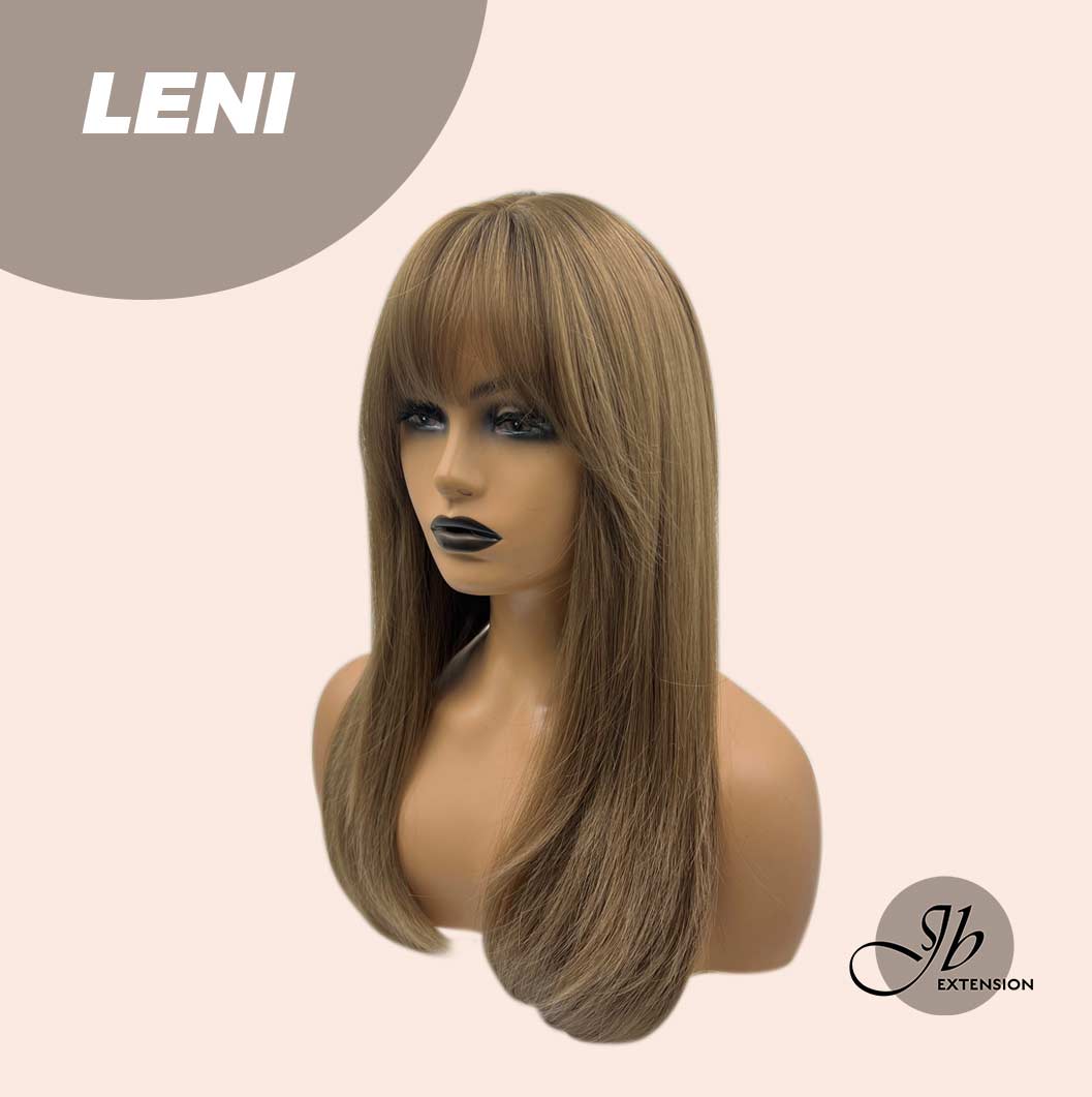 JBEXTENSION 22 Inches Brown Fashion Wig With Bangs LENI Alexwigs