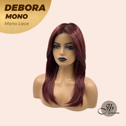 [PRE-ORDER] HOT OF SEASON - DEBORA MONO Monofilament Handmade Wig 6X5 Full Monofilament Hand Tied Top Wig 20 Inches Dark Red Mono Lace Wig With Anti-slip Silicone Strips Glueless Wig DEBORA MONO【BENDY EAR TABS】 Alexwigs