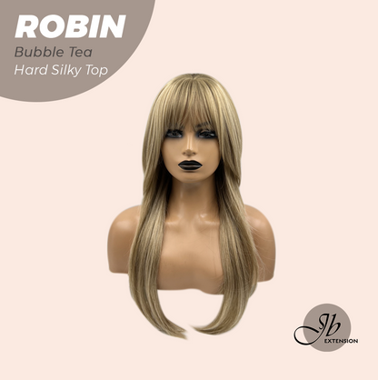 JBEXTENSION 22 Inches Scalpiana Bubble Tea Wolf Cut 3.5X4 Hard Silky Top Natural Scalp Effect Wig ROBIN BUBBLE TEA Alexwigs