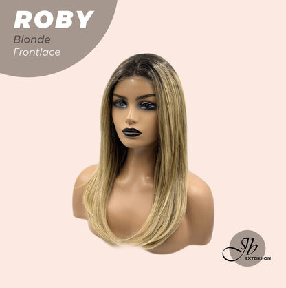 JBEXTENSION 22 Inches Blonde Medium Length Women Pre-Cut Frontlace Glueless Wig ROBY BLONDE Alexwigs