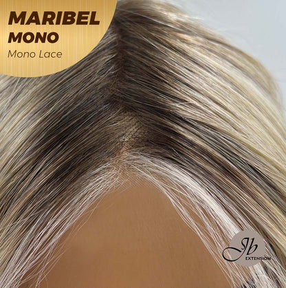 [PRE-ORDER] JBEXTENSION MARIBEL MONO Monofilament Handmade Wig 6X5 Full Monofilament Hand Tied Top Wig 16 Inches Blonde With Dark Root Wave Mono Lace Wig With Anti-slip Silicone Strips Glueless Wig Maribel Mono【BENDY EAR TABS】 Alexwigs