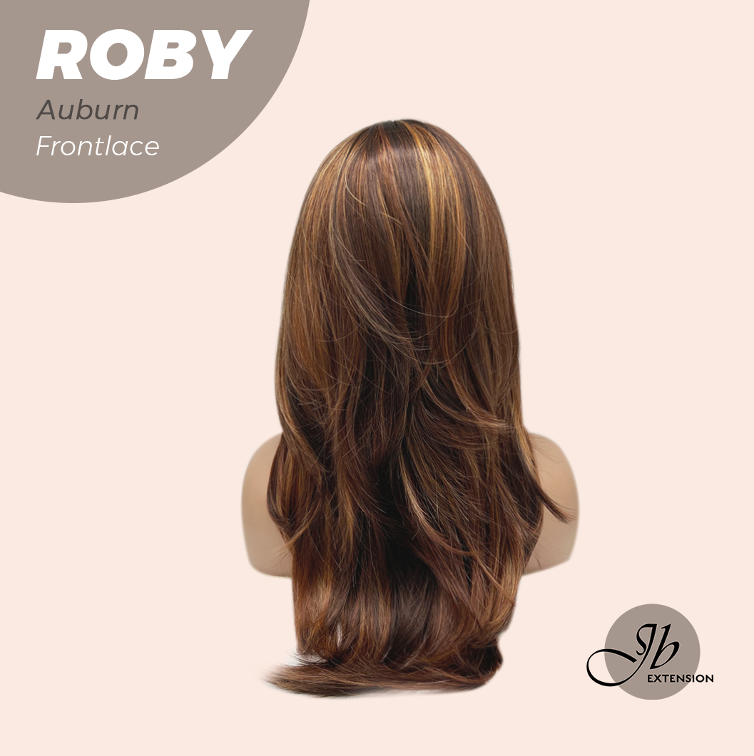 JBEXTENSION 22 Inches Auburn with Highlight Women Pre-Cut Frontlace Glueless Wig ROBY AUBURN Alexwigs
