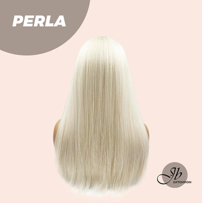 JBEXTENSION 24 Inches White Straight Wig With Bangs PERLA Alexwigs