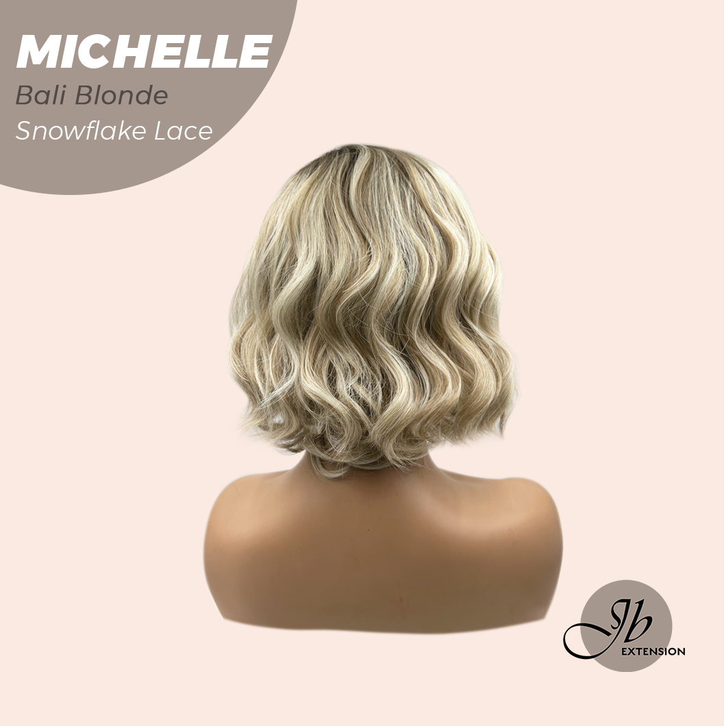 [PRE-ORDER] JBEXTENSION 10 Inches Bali Blonde Pre-Cut Side Part Snowflake Lace Frontlace Glueless Wig MICHELLE BALI BLONDE【BENDY EAR TABS】- S/M Alexwigs