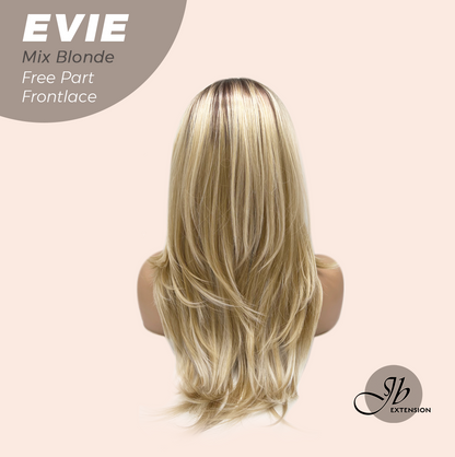 JBEXTENSION 22 Inches Mix Blonde Pre-Cut Free Part Frontlace Glueless Wig EVIE MIX BLONDE Alexwigs