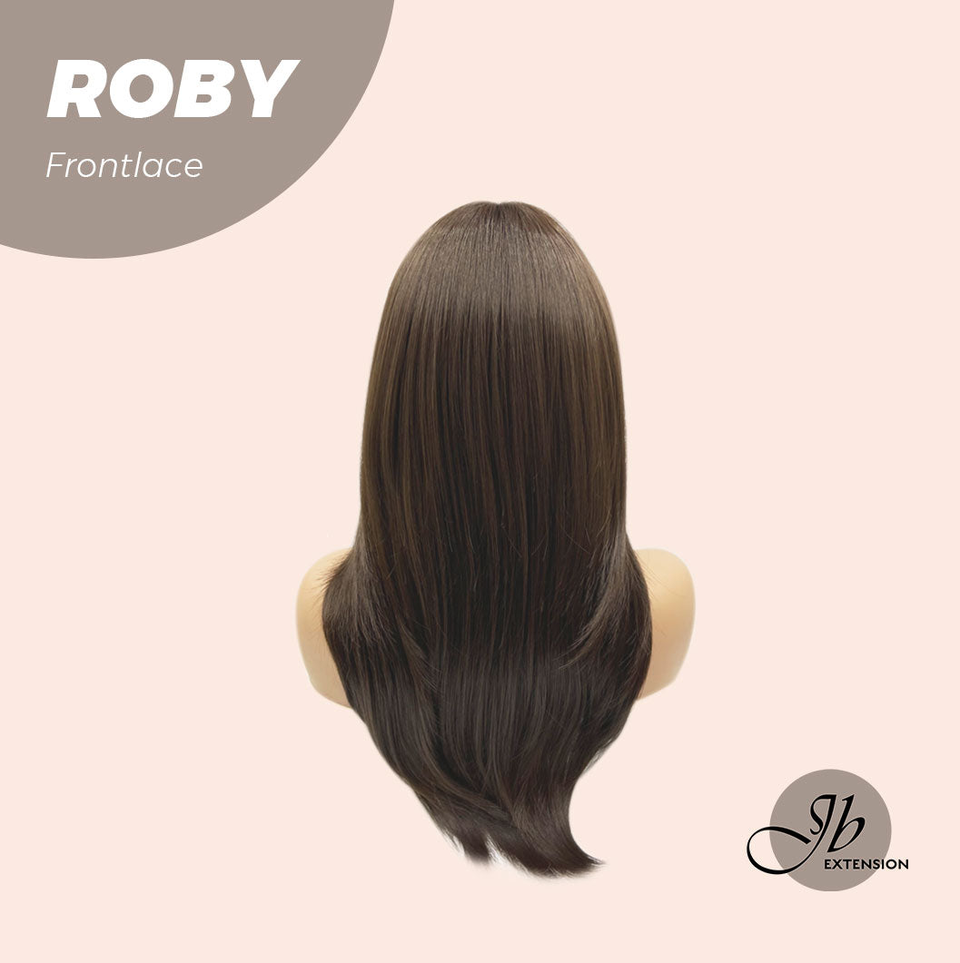 JBEXTENSION 22 Inches Brown Medium Length Women Pre-Cut Frontlace Glueless Wig ROBY Alexwigs